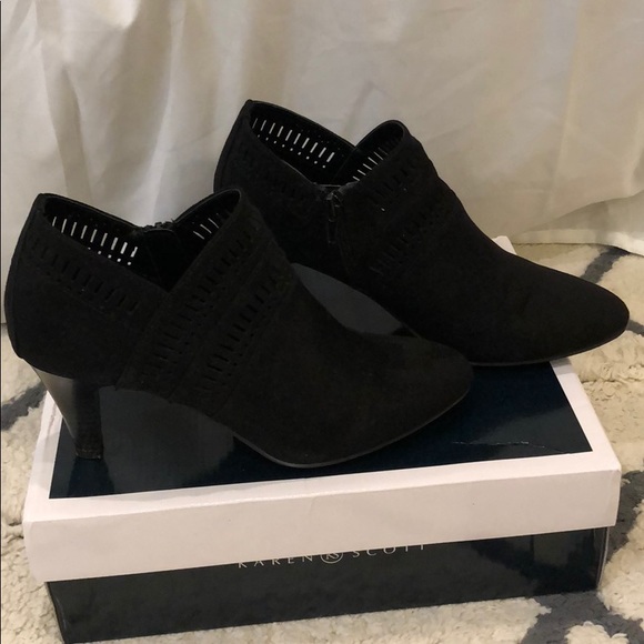 KAREN SCOTT: Suede Booties - Picture 6 of 7